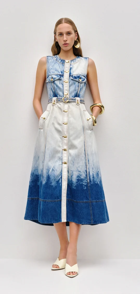 Tides Denim Midi Dress