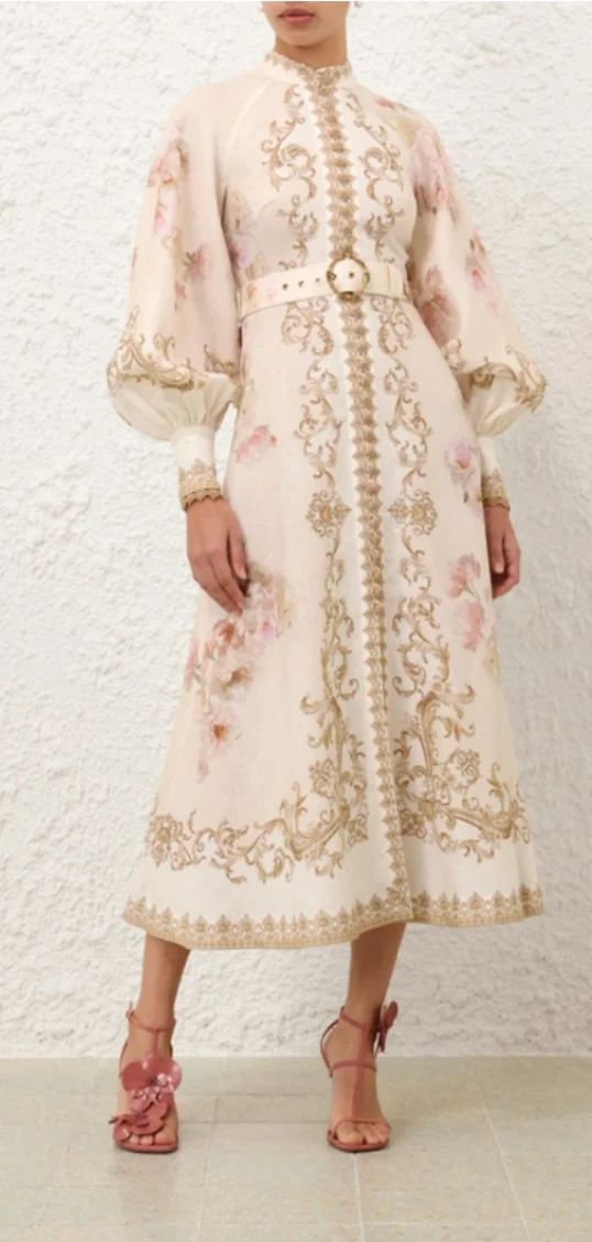 Hypnotic Buttoned Midi