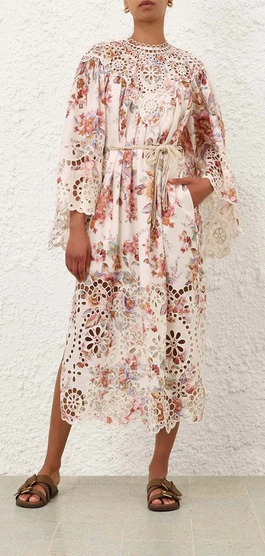 Awaken Embroidered Yoke Maxi