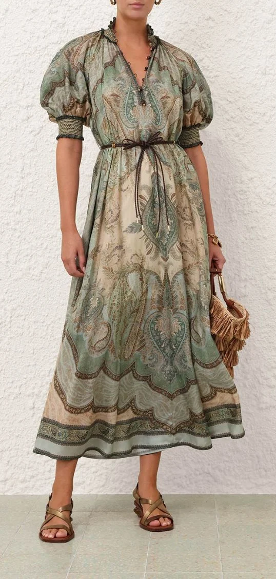 Wanderlust Billow Dress Teal